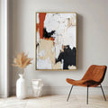 Rustic Harmony-Thick Textured Wall Art With Abstract Color Blocks