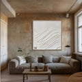 Serene Flow-Wabi Sabi Style Three-Dimensional Wave Texture Abstract Wall Art