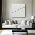 Golden Horizon-Modern Minimalist Three-Dimensional Curved Texture Wall Art
