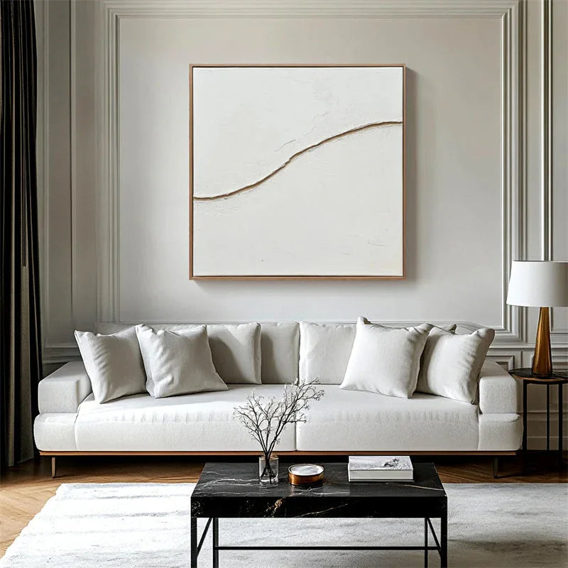 Golden Horizon-Modern Minimalist Three-Dimensional Curved Texture Wall Art