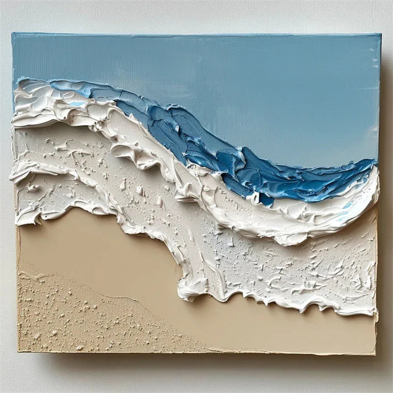 Coastal Breeze-The Art of Seaside Wave Texture Wall in Modern Home Decoration