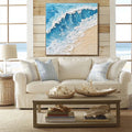 Ocean Breeze -The Three-Dimensional Abstract Texture Wall Art of Waves and Sand