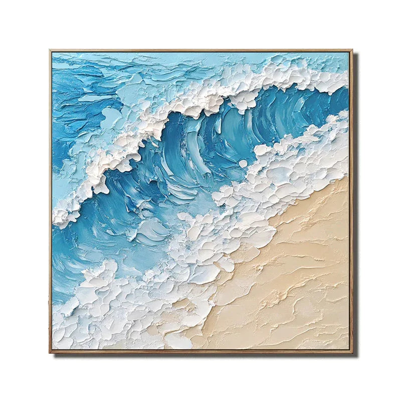 Ocean Breeze -The Three-Dimensional Abstract Texture Wall Art of Waves and Sand