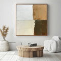 Earthly Harmony – Modern Minimalist Hand Drawn Four Zone Color Block Texture Wall Art