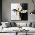 Crossroads of Expression-Three Color Interlaced Texture Abstract Oil Painting Wall Art for Modern Living Room or Bedroom Decoration