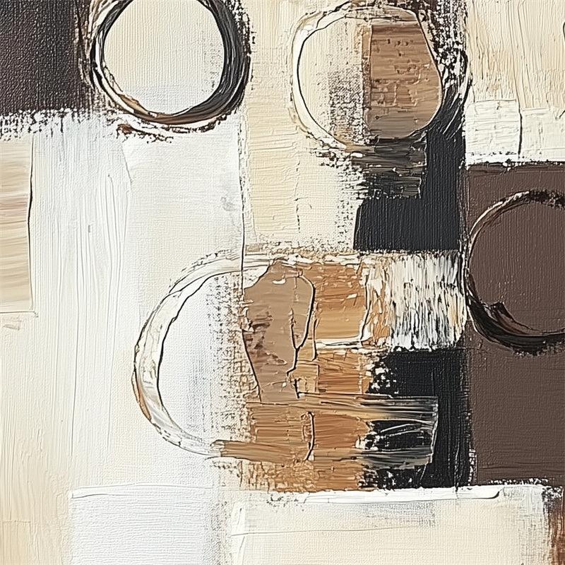 Echoes of Geometry – Geometric Splicing Abstract Texture Wall Art