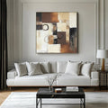 Echoes of Geometry – Geometric Splicing Abstract Texture Wall Art