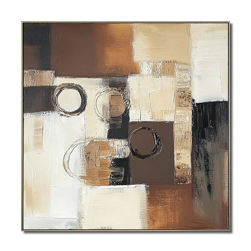 Echoes of Geometry – Geometric Splicing Abstract Texture Wall Art