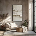 Serene Layers Diptych Art-Vertical Double Layered Three-Dimensional Folded Sand Texture Oil Painting Wall Art