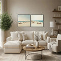 Beach Days-Double linked Seaside Hand drawn Texture Wall Art