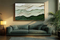 3D Green Abstract Landscape Wall Art – Modern Textured Canvas Decor