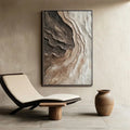 Earth Flow-Earthy Textured Abstract Wall Art for Modern Home Decor