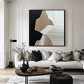 Contours of Serenity-Modern Minimalist Neutral Geometric Wall Art#WB10099