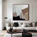 Abstract Harmony-Abstract Block Splicing Texture Wall Art in Morandi Color System