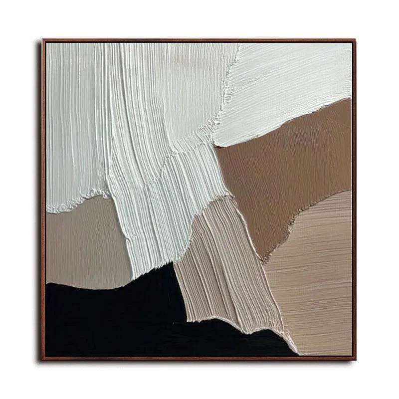 Abstract Harmony-Abstract Block Splicing Texture Wall Art in Morandi Color System