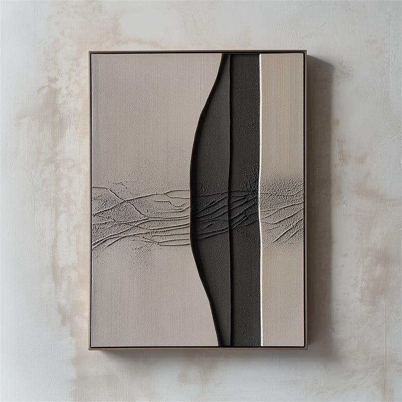 Ethereal Rift Textured Canvas-Abstract Oil Painting Wall Art With Layered Curves and Broken Textures
