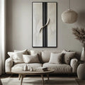 Serene Divide-Hand Drawn Texture and Three-Dimensional Curve Abstract Oil Painting Wall Art