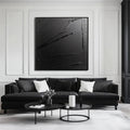 Midnight Essence-Minimalist Three-Dimensional Black Tone Abstract Thick Coating Abstract Wall Art