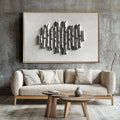 Fragmented Harmony-Shallow Tone Three-Dimensional Fission Texture Abstract Wall Art