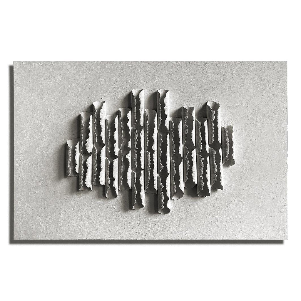 Fragmented Harmony-Shallow Tone Three-Dimensional Fission Texture Abstract Wall Art