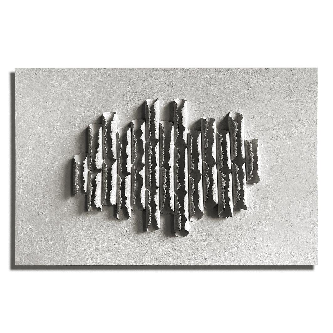 Fragmented Harmony-Shallow Tone Three-Dimensional Fission Texture Abstract Wall Art