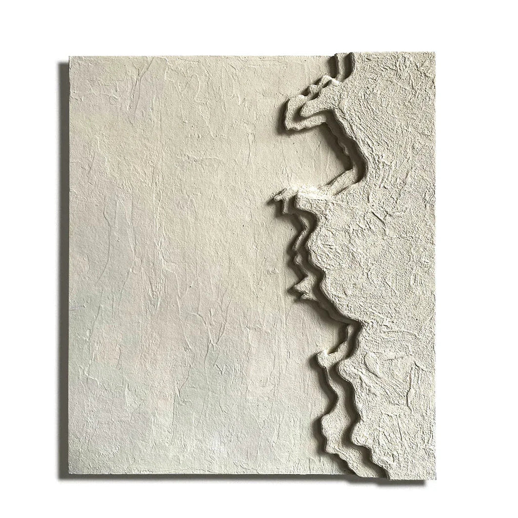 Eclipsed Radiance-Abstract Texture Relief Wall Art