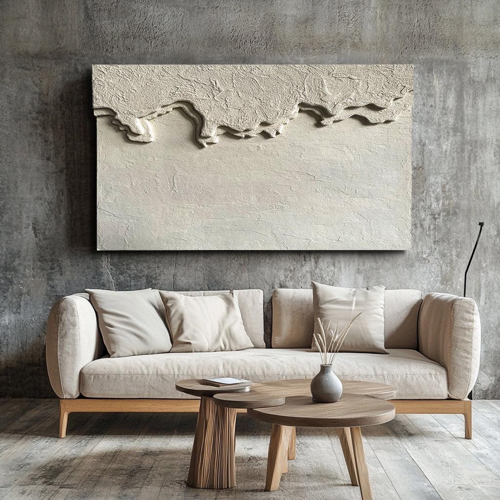 Eclipsed Radiance-Abstract Texture Relief Wall Art