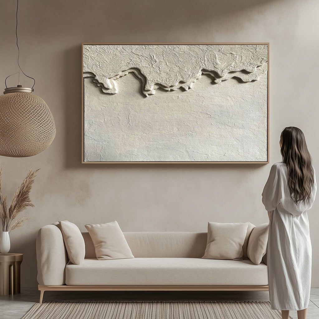 Eclipsed Radiance-Abstract Texture Relief Wall Art