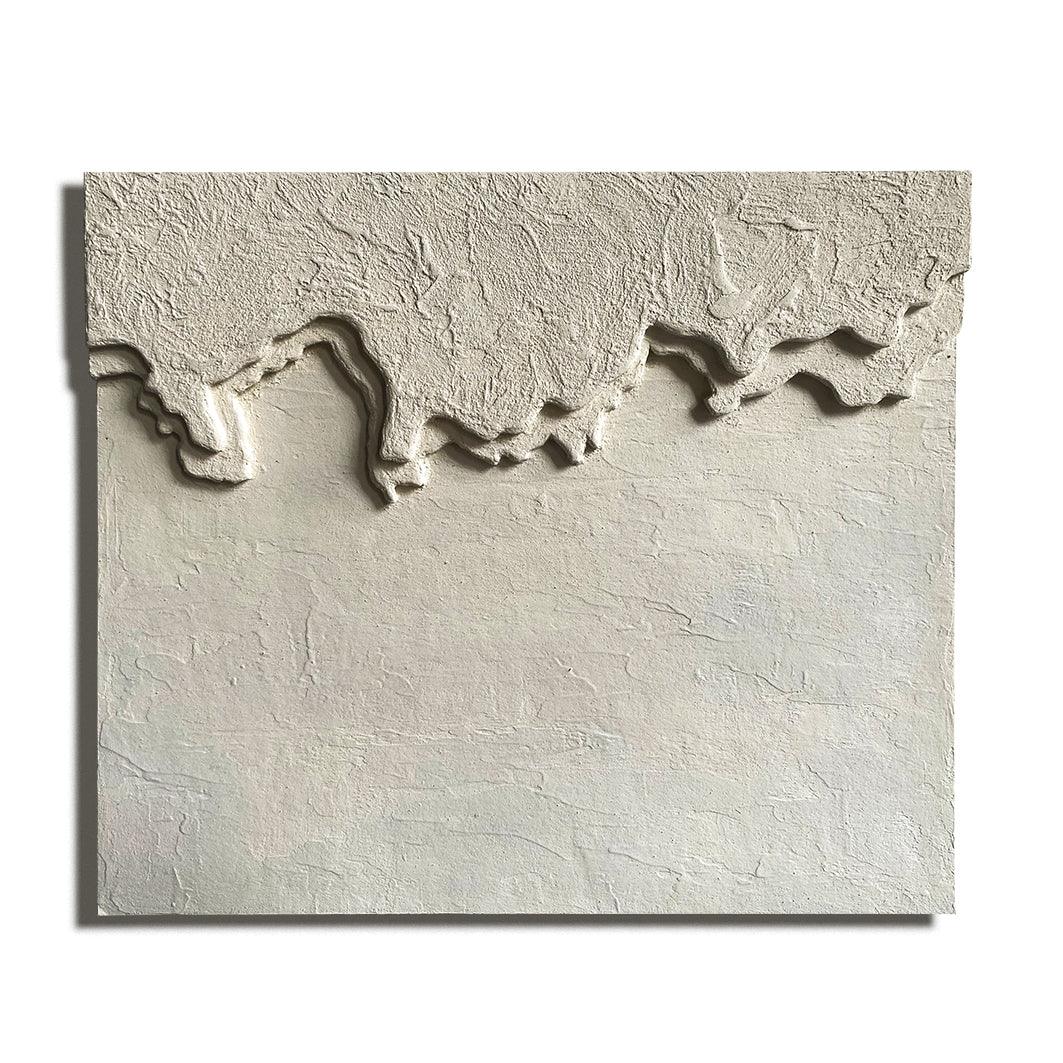 Eclipsed Radiance-Abstract Texture Relief Wall Art