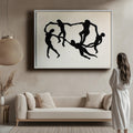 Circle of Harmony Wall Art-Modern Minimalist Style Three-Dimensional Collective Dance Abstract Oil Painting Wall Art