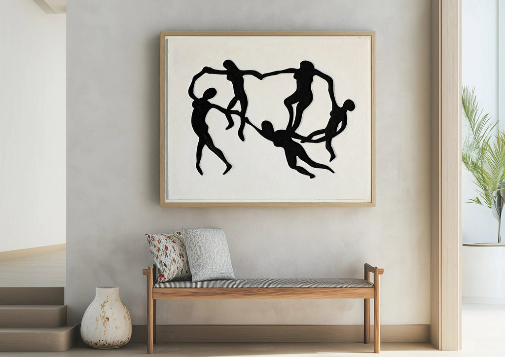 Circle of Harmony Wall Art-Modern Minimalist Style Three-Dimensional Collective Dance Abstract Oil Painting Wall Art