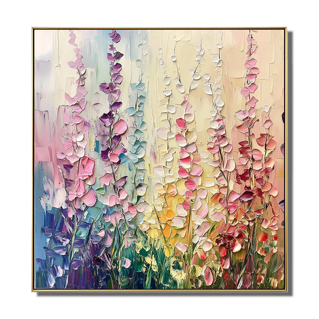 Blooming Symphony - Hand Drawn Abstract Texture Wall Art #FL10031