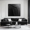 Monochrome Texture Canvas Art-Modern Minimalist Black Tone Abstract Texture Wall Art