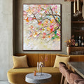 Blossoms of Serenity Canvas Texture Oil Painting Wall Art#FL10092