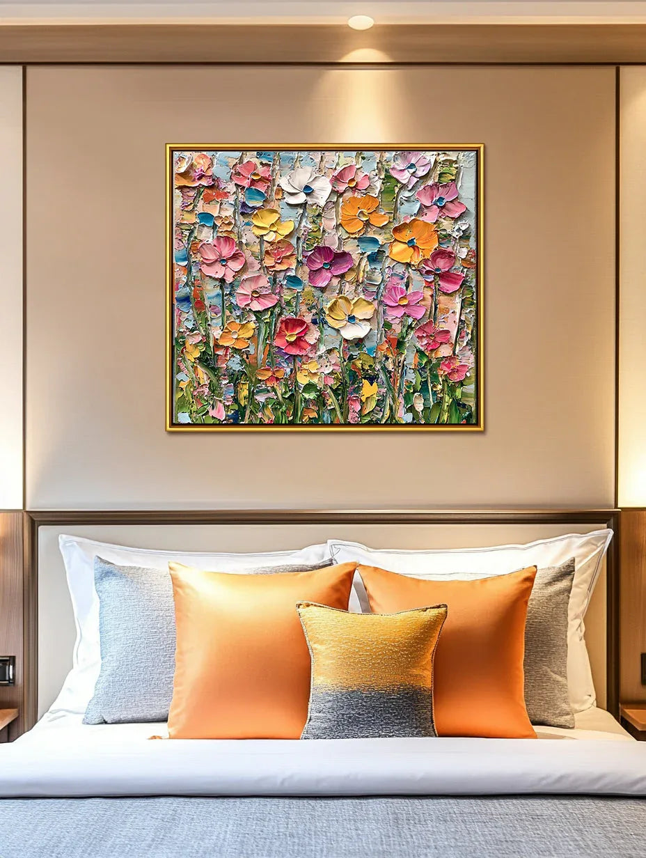 Garden Melody - Vibrant Flower Abstract Wall Art#FL10022