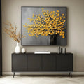 Golden Autumn Reverie-3D Golden Leaf Tree Texture Oil Painting Wall Art#FL10029