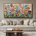Garden of Color Symphony-Colorful Floral Texture Three-Dimensional Wall Art#FL10032