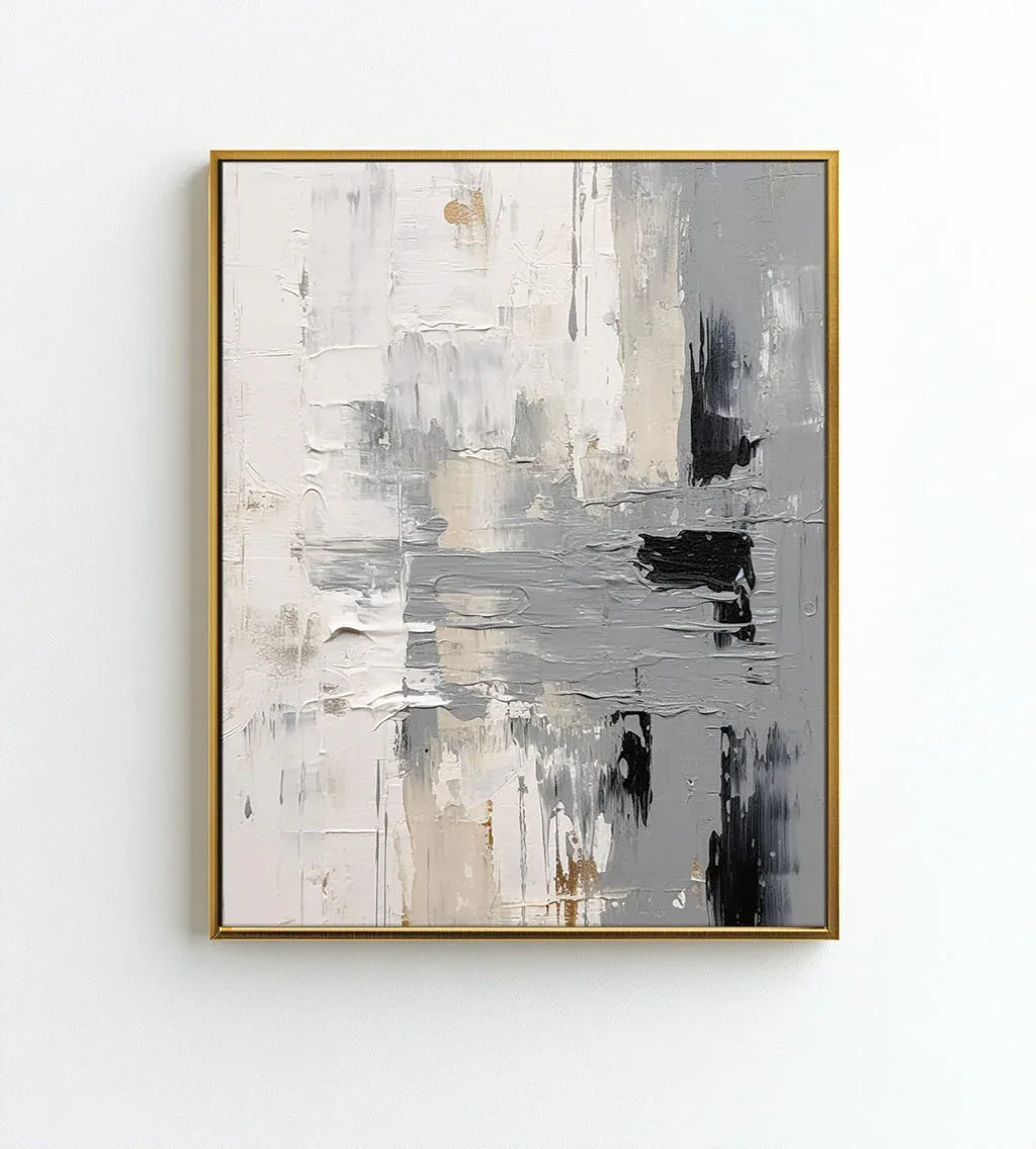 Ethereal Layers-Abstract Texture Oil Painting Wall Art for Modern Living Room or Bedroom Decoration