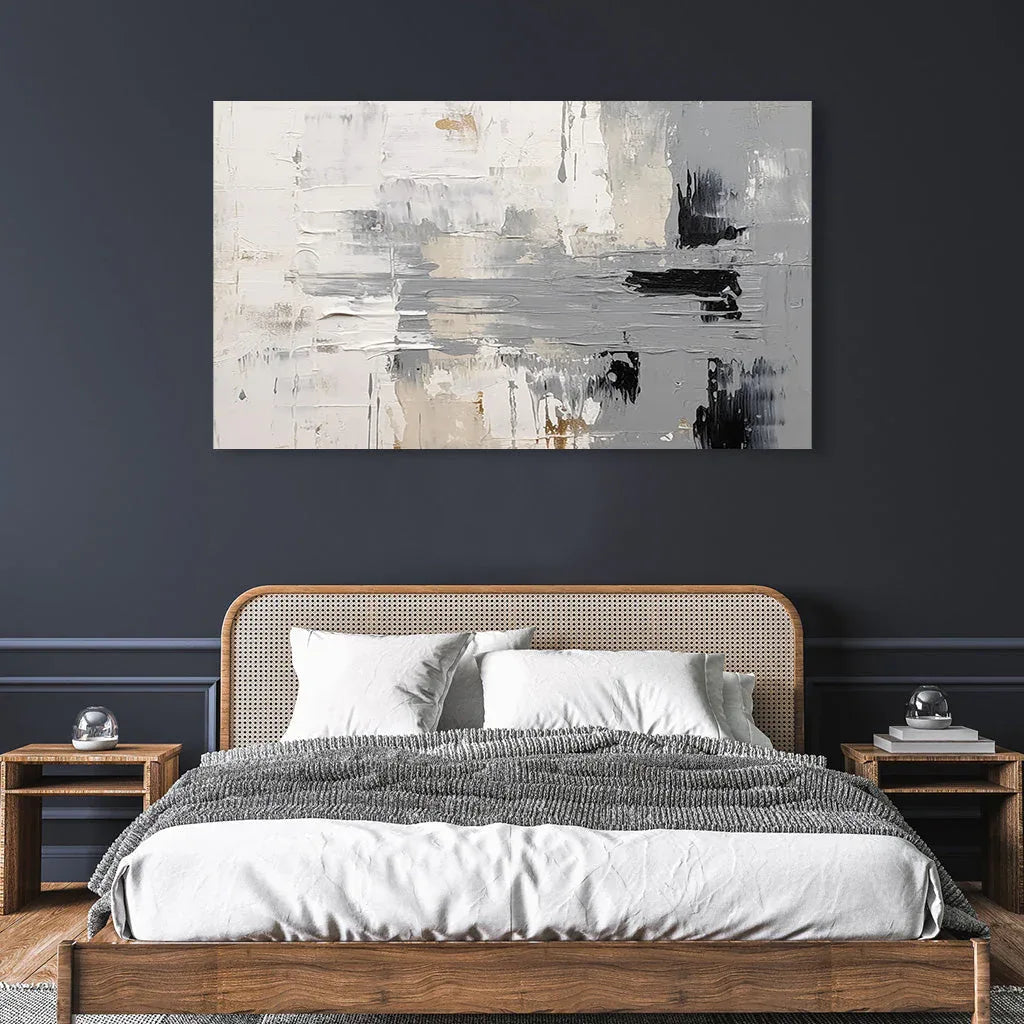 Serenity in Abstract-Hand-Painted Minimalist Abstract Texture Oil Painting Wall Art