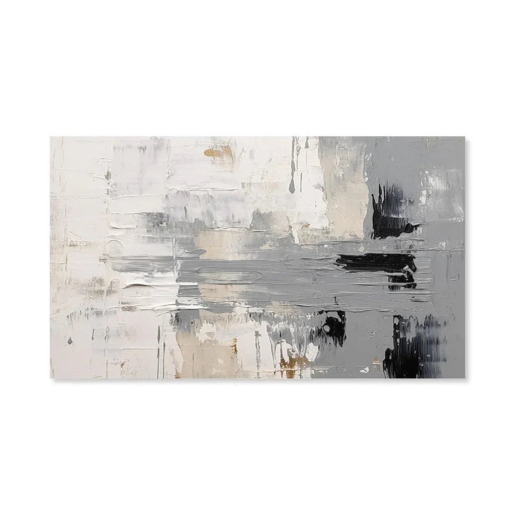 Serenity in Abstract-Hand-Painted Minimalist Abstract Texture Oil Painting Wall Art