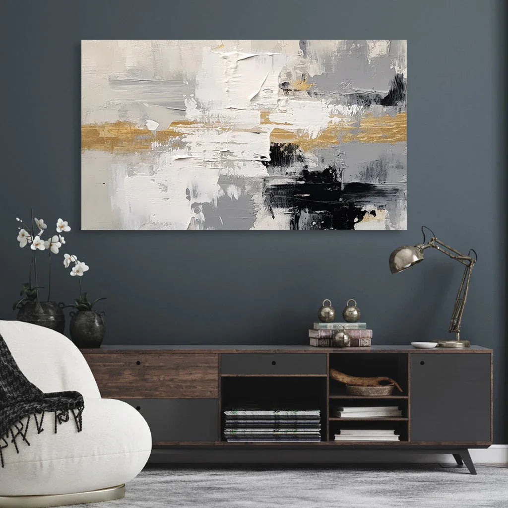 Abstract Layers Symphony-Light Luxury Abstract Texture Wall Art for Modern Home Decoration