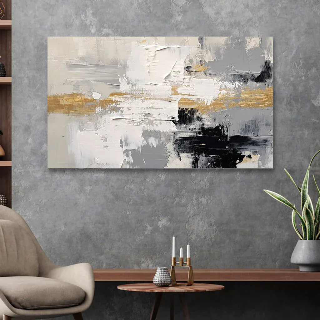 Abstract Layers Symphony-Light Luxury Abstract Texture Wall Art for Modern Home Decoration
