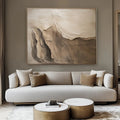 Earthbound Serenity-Hand-Painted Abstract Rock Stratum Fold and Wrinkle Texture Wall Art