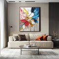 Radiant Floral Cascade -Hand drawn 3D Colorful Flower Texture Wall Art#FL10085
