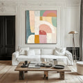 Arches of Serenity - Geometric Abstract Soft Color Block Texture Wall Art