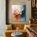 Radiant Bloom-Abstract Oil Painting With High Saturation Color#FL10087