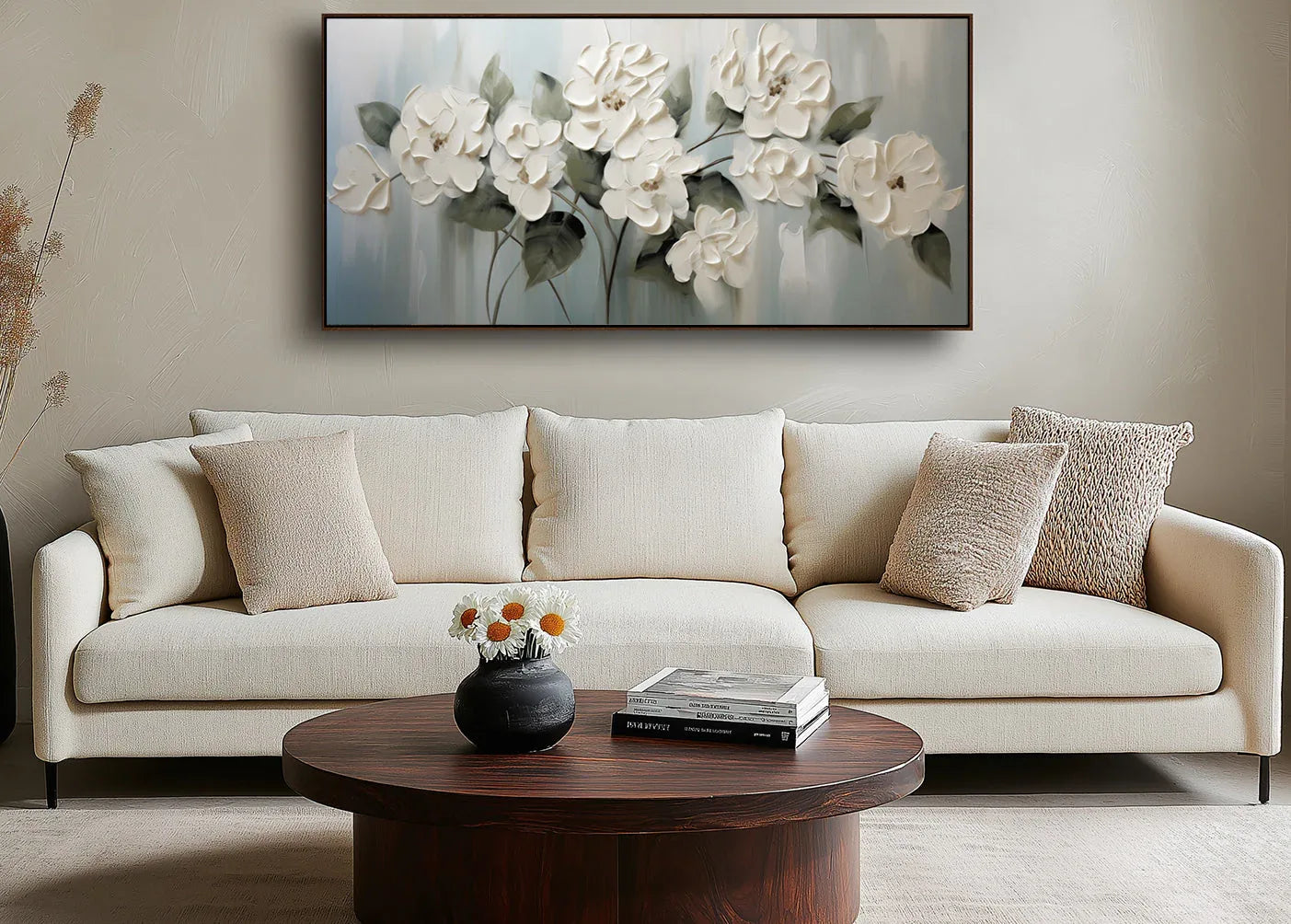 Garden Elegance-Morandi Color Series Floral Texture Wall Art#fl10021