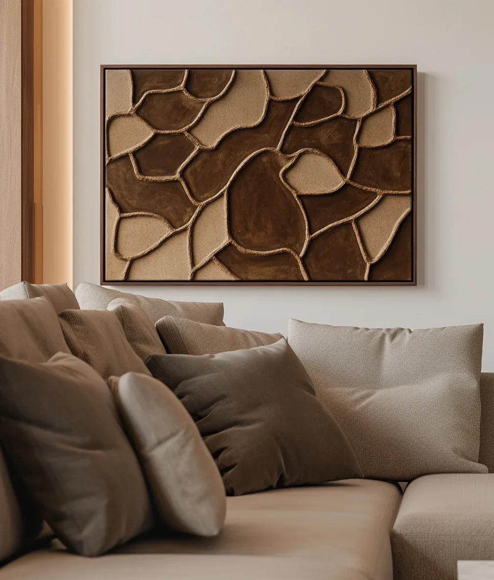 Earthen Mosaic-Geometric Abstract Wall art Featuring Earth Mosaic