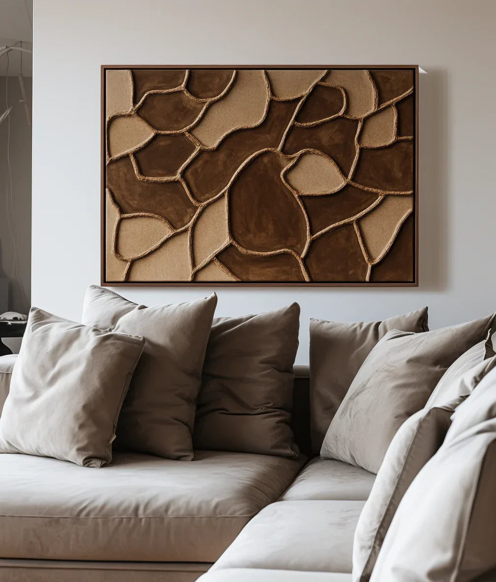 Earthen Mosaic-Geometric Abstract Wall art Featuring Earth Mosaic