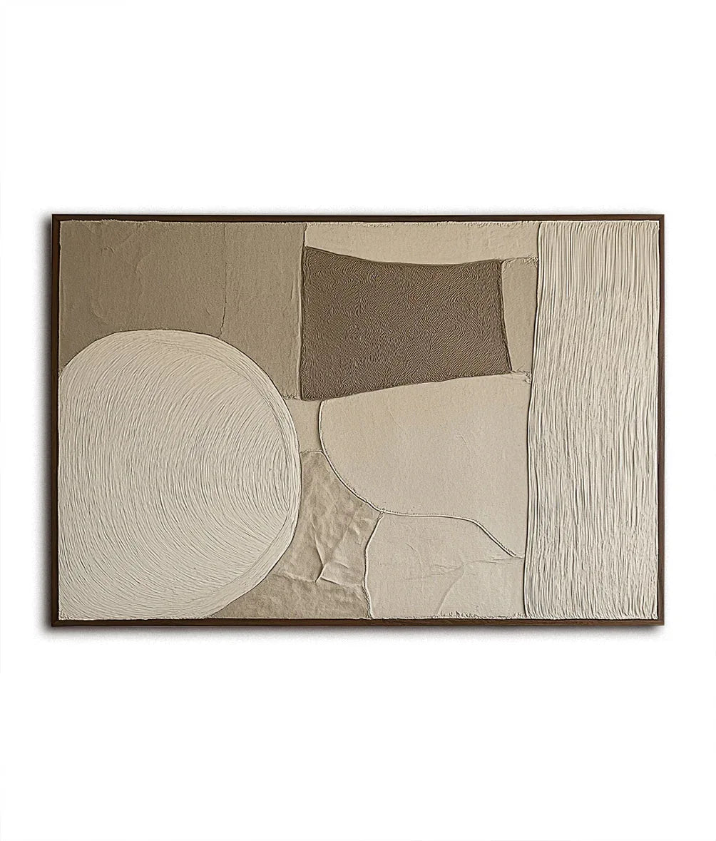 Earthy Balance-Modern Minimalist Earthy Geometric Patterned Wall Art